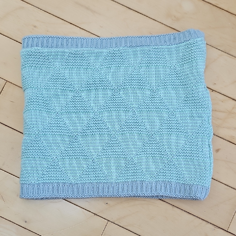 Light Blue Knit Scarf